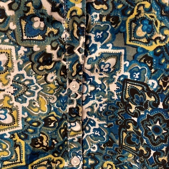 J womens Catherine’s stretch casual button up 3/4 sleeve plus size shirt 3X - Picture 2 of 5